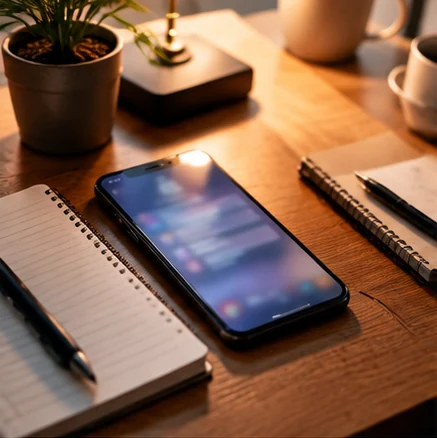 Notification text may become visible when a phone is unattended.