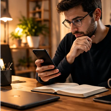 Review account and device settings on the exact phone being used.